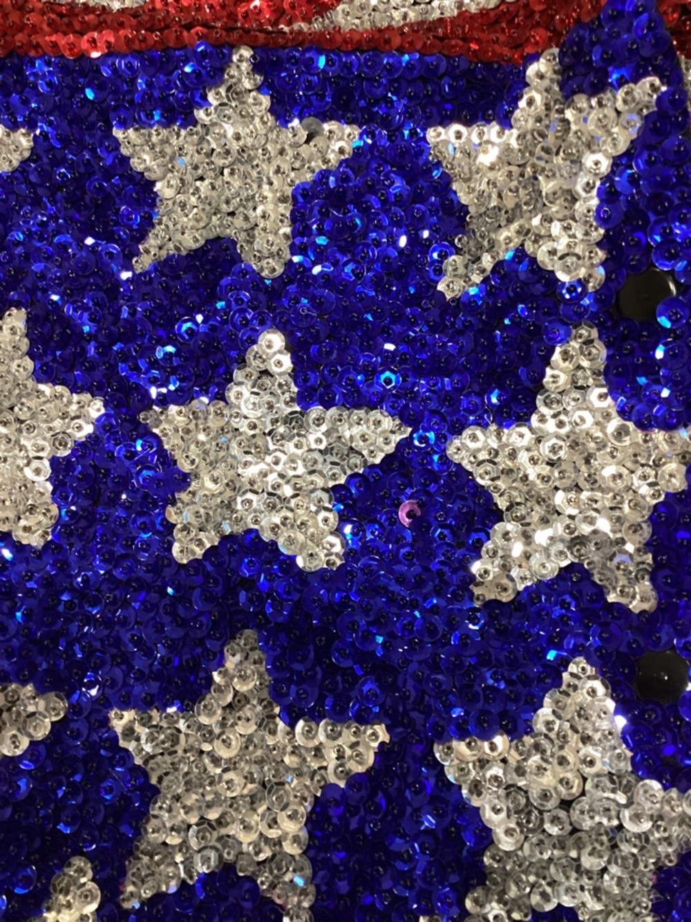 Vintage Accessory Lady sequin American flag vest patriotic size Large - Picture 10 of 11